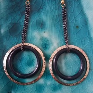 gold-and-black-hoop-earrnings