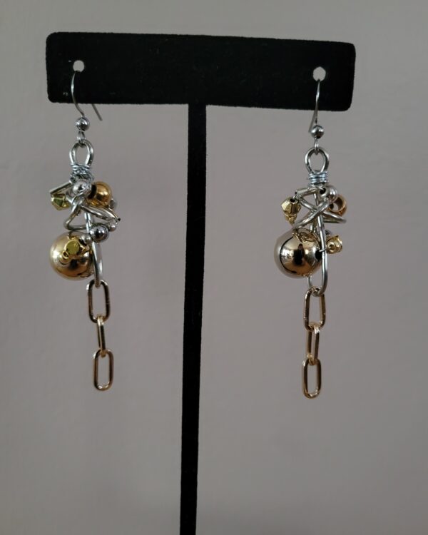 Gold & Silver Globs with Chains